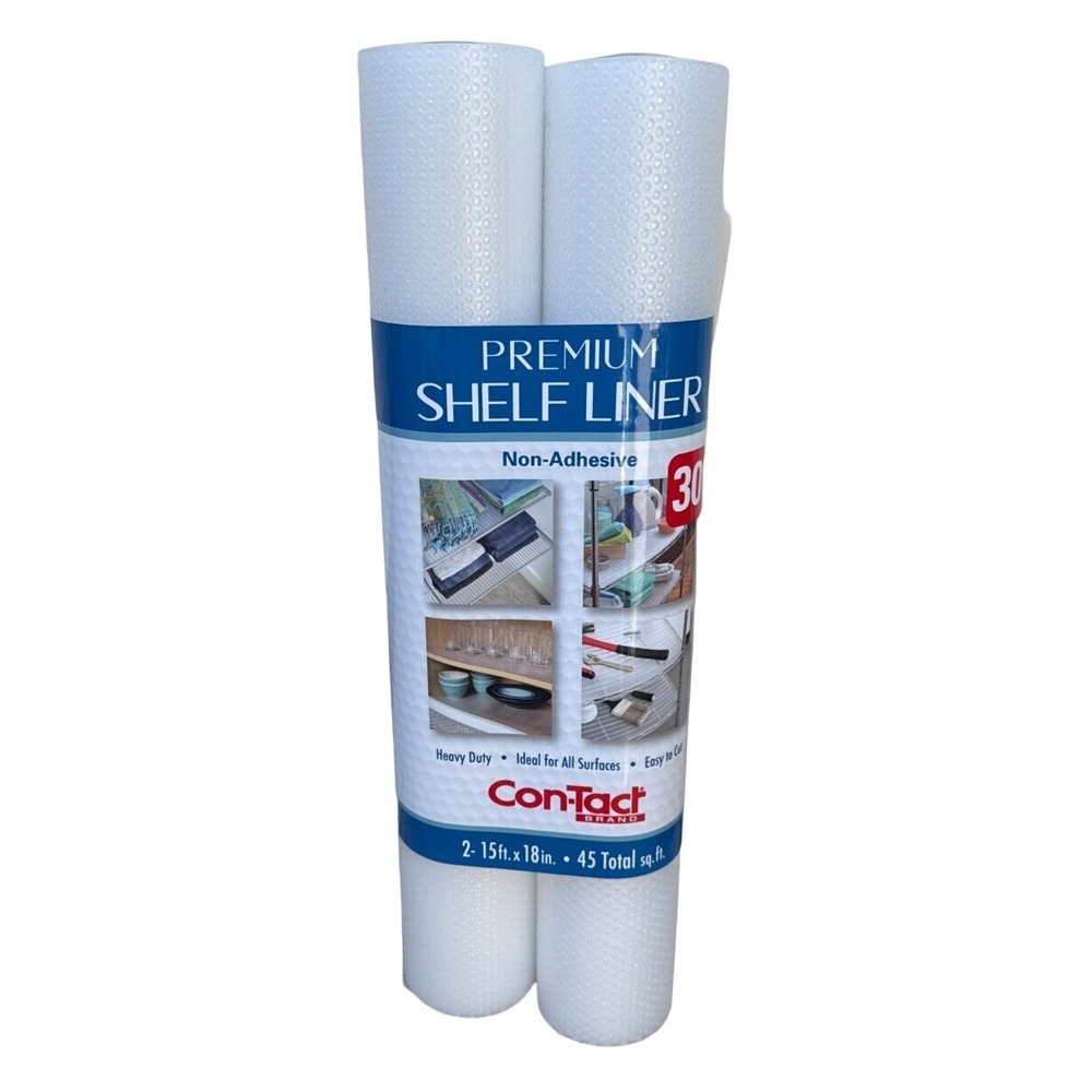 Con-Tact Brand Premium Shelf and Drawer Liner, Ideal for All Surfaces - 2 Pack